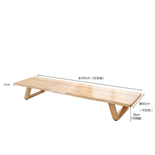 Solid Wood Japanese‑Style Tea Table Set With Chairs - Living room furniture - QONKA HOME