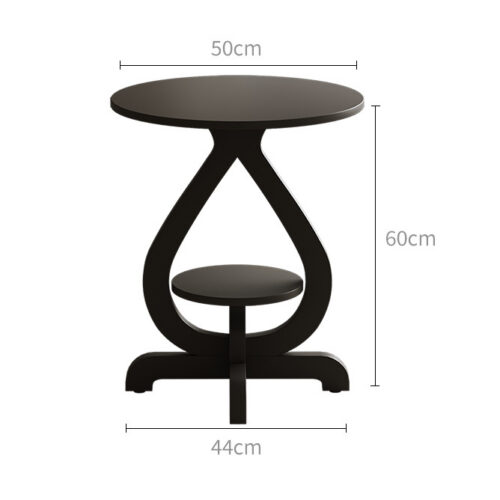 Cream White Round Sofa Side Table mdf Density Fiberboard Accent End Table - Bedside table - QONKA HOME