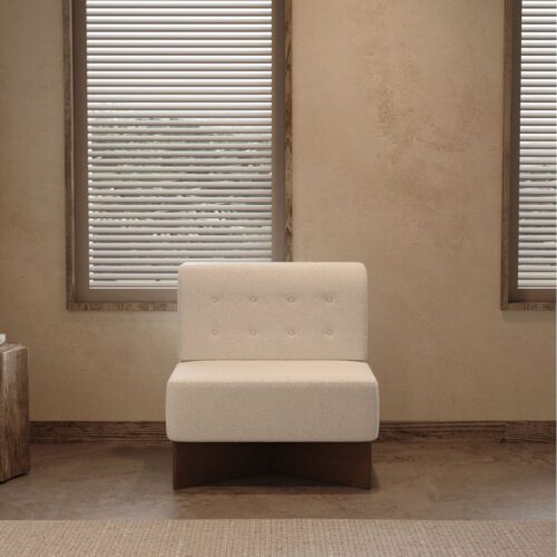 Nordic Vintage Single-Seater Upholstered Sofa - Living room furniture - QONKA HOME