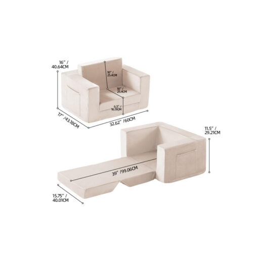 Vacuum-Compressed Children’s Sofa, Toddler Reading Sofa - kids furniture - QONKA HOME