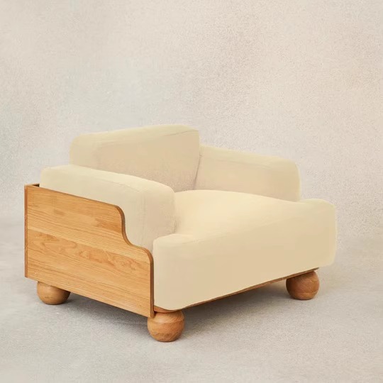 Nordic Minimalist Sofa, Solid Wood, Modern Retro Style - Living room furniture - QONKA HOME