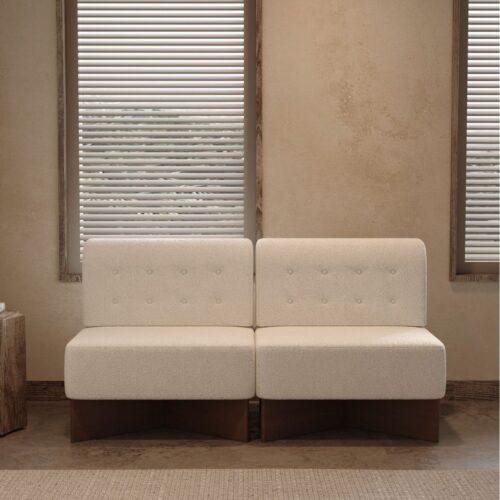 Nordic Vintage Single-Seater Upholstered Sofa - Living room furniture - QONKA HOME