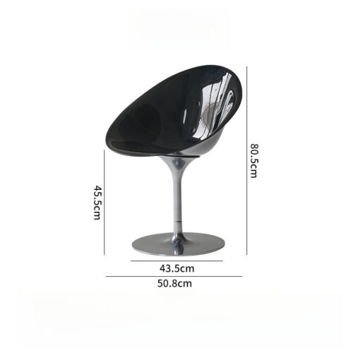 Modern Tulip Shell Dining Chair Eco Friendly PC Seat Aluminum Alloy Base Leisure Side Chair - Dining chair - QONKA HOME