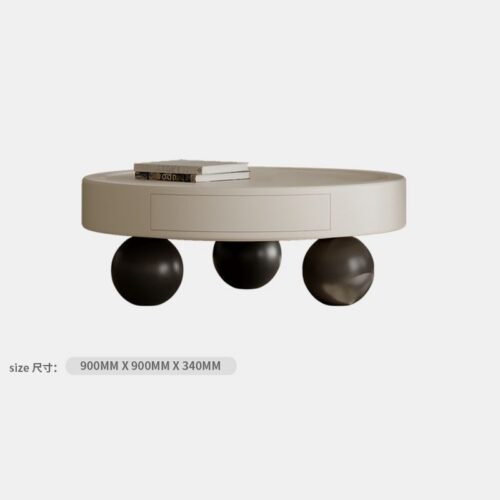 Cartoon Ball Leg Nesting Coffee Table Set  Creative Ghost Shape Side Table - Coffee table - QONKA HOME