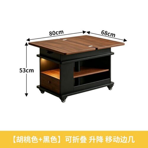 4-in-1 Mobile Lift Top Coffee Table, Convertible Dining Desk with Storage - Coffee table - QONKA HOME