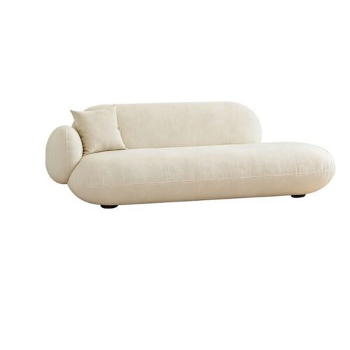 Cream-Colored Chaise Lounge: Wabi-Sabi Minimalism - Bedroom furniture - QONKA HOME