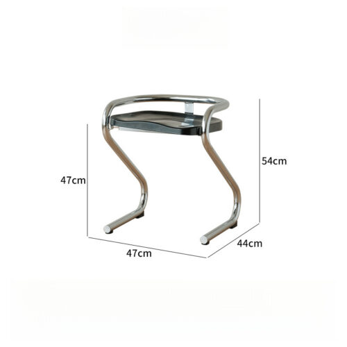 S Shape Cantilever Dining Chair Eco-Friendly PC Seat Chrome Metal Frame Simple Stackable Side Chair for Home Restaurant - ...