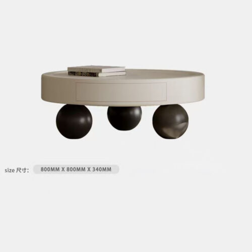 Cartoon Ball Leg Nesting Coffee Table Set  Creative Ghost Shape Side Table - Coffee table - QONKA HOME