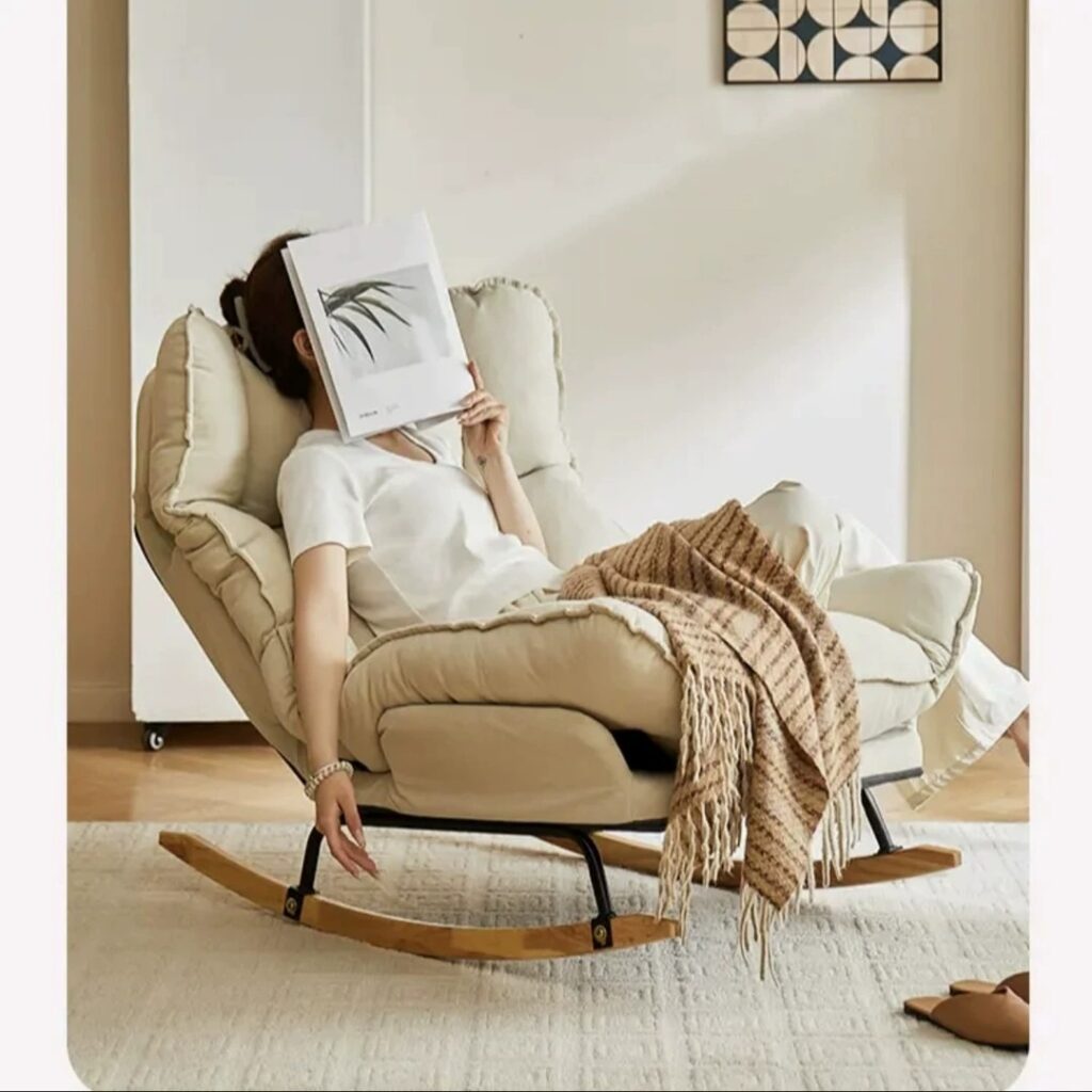 Rocking chair with multi-position adjustable headrest and backrest - 微信图片 20260804171209 3238 14 - QONKA HOME