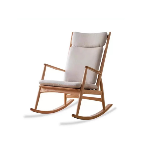 Wooden Rocking Chair, Living Room Lounge Chair - Living room chair - QONKA HOME