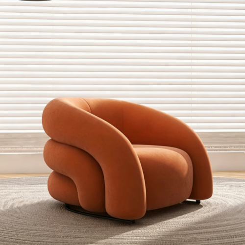 Sofa chair with a tiered, curved design - Living room chair - QONKA HOME