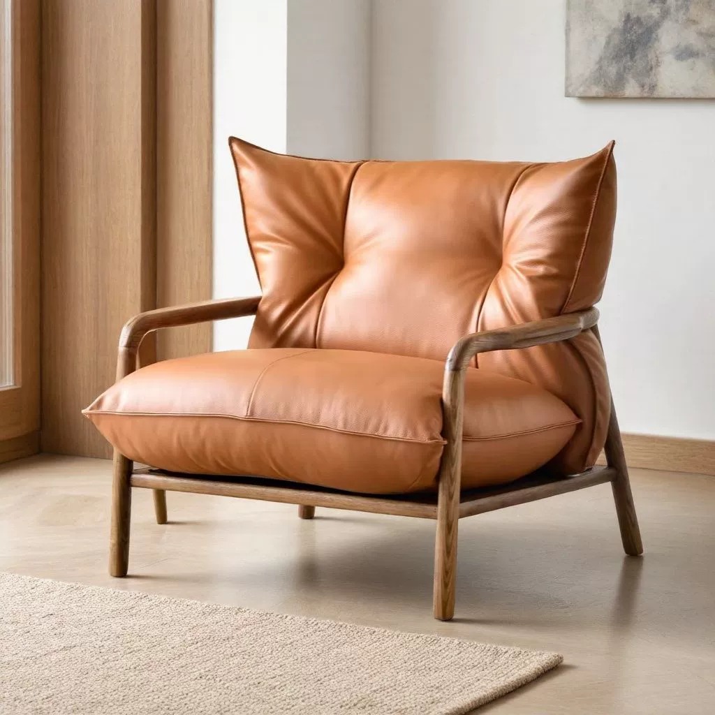 Solid wood frame single armchair - Living room chair - QONKA HOME