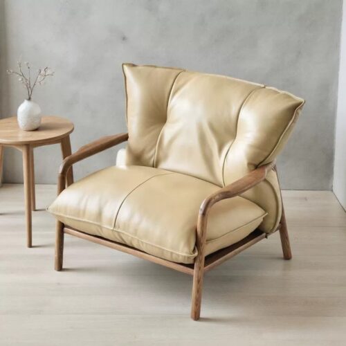 Solid wood frame single armchair - Living room chair - QONKA HOME