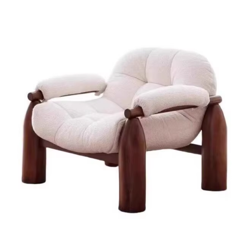 Solid Wood Single-Seater Leisure Armchair - Living room chair - QONKA HOME