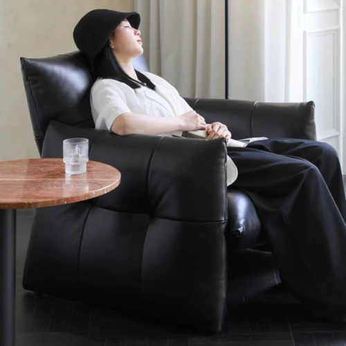 Leather single armchair, living room furniture - Living room chair - QONKA HOME