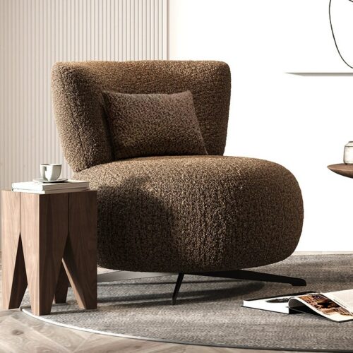 Modern single swivel armchair - Living room furniture - QONKA HOME