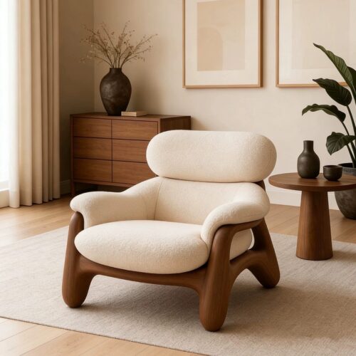 Uniquely designed single-seater lounge chair - Living room furniture - QONKA HOME