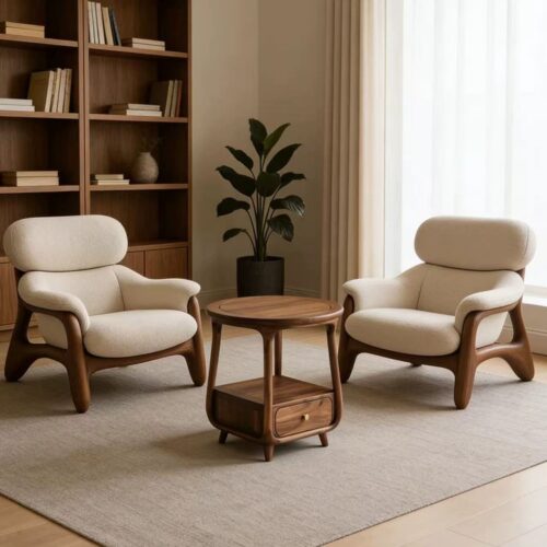 Uniquely designed single-seater lounge chair - Living room furniture - QONKA HOME