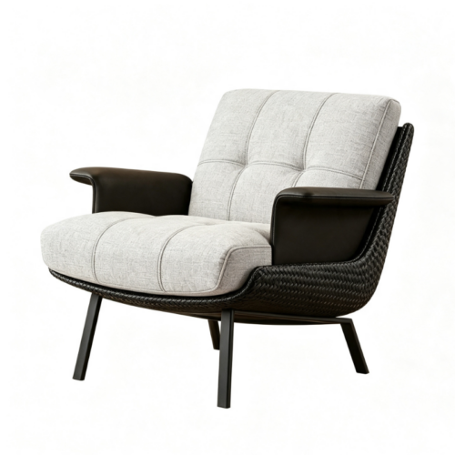 Leather lounge chair, living room armchair - Living room furniture - QONKA HOME