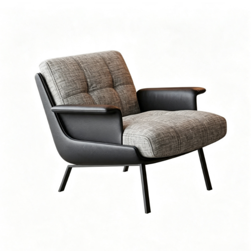Leather lounge chair, living room armchair - Living room furniture - QONKA HOME