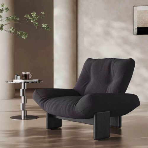Customizable Solid Wood Leisure Accent Lounge Chair - Living room furniture - QONKA HOME