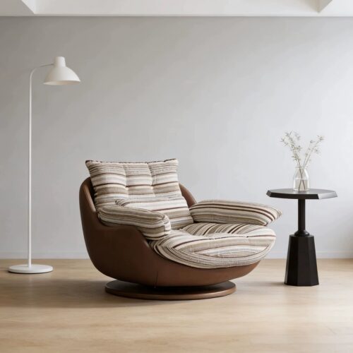 Swivel Leisure Chair With Matching Ottoman - 微信图片 20260810093522 3467 14 - QONKA HOME