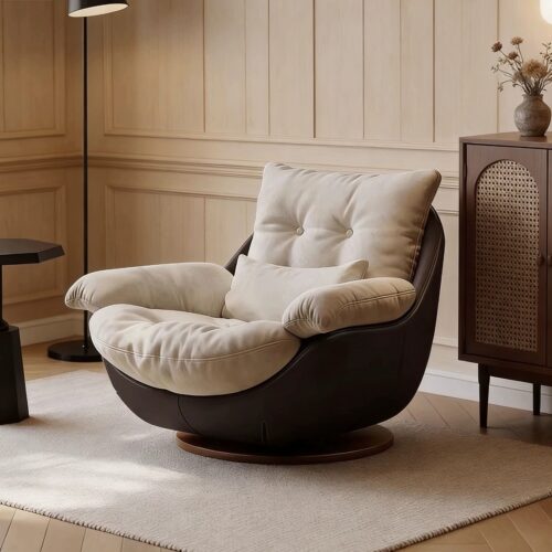 Swivel Leisure Chair With Matching Ottoman - 微信图片 20260810093522 3470 14 - QONKA HOME
