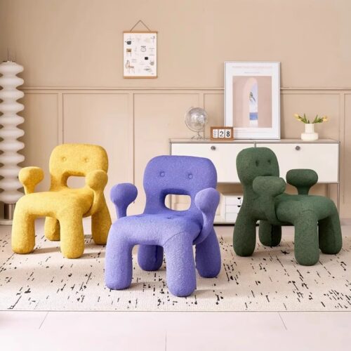 Creative Cartoon Teddy Fabric Kids Chair - Living room furniture - QONKA HOME