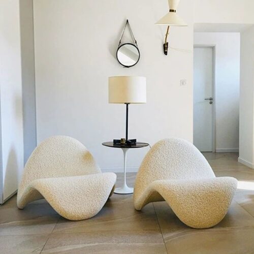 Creative Tongue Shape Designer Leisure Accent Chair - Living room furniture - QONKA HOME