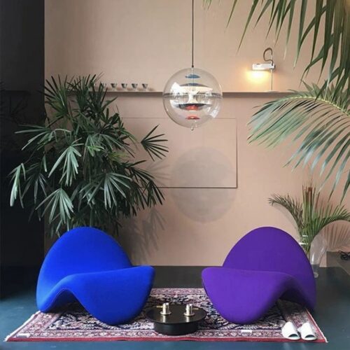 Creative Tongue Shape Designer Leisure Accent Chair - Living room furniture - QONKA HOME