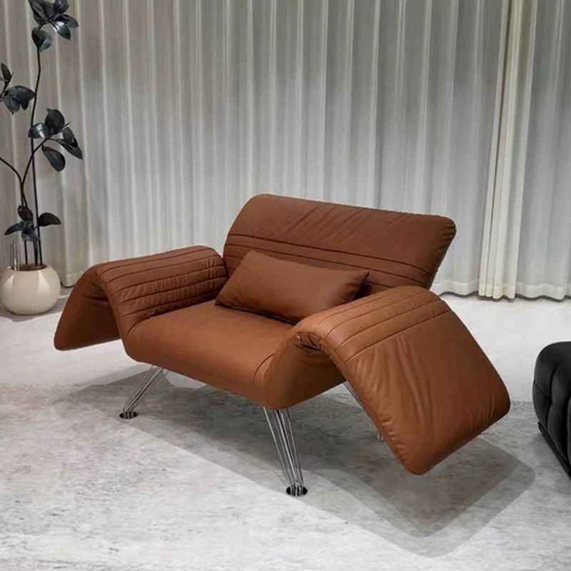 Adjustable Leather Recliner Lounge Chair - Living room furniture - QONKA HOME