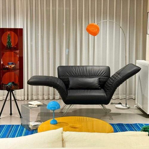 Adjustable Leather Recliner Lounge Chair - Living room furniture - QONKA HOME