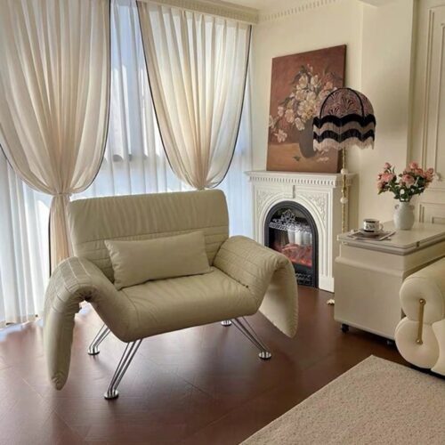 Adjustable Leather Recliner Lounge Chair - Living room furniture - QONKA HOME