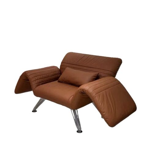 Adjustable Leather Recliner Lounge Chair - Living room furniture - QONKA HOME