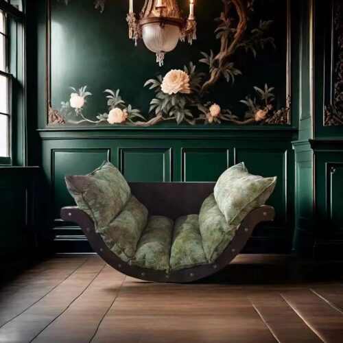 Solid Wood Rocking Chaise Lounge Chair - Living room furniture - QONKA HOME