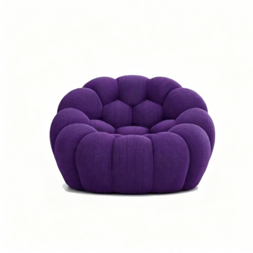Foldable curved fabric sofa - Living room furniture - QONKA HOME