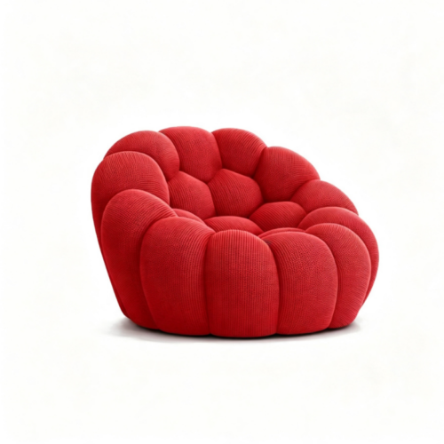 Foldable curved fabric sofa - Living room furniture - QONKA HOME