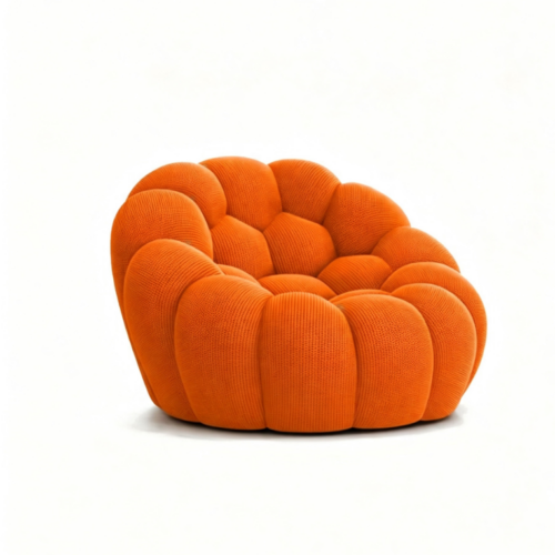 Foldable curved fabric sofa - Living room furniture - QONKA HOME