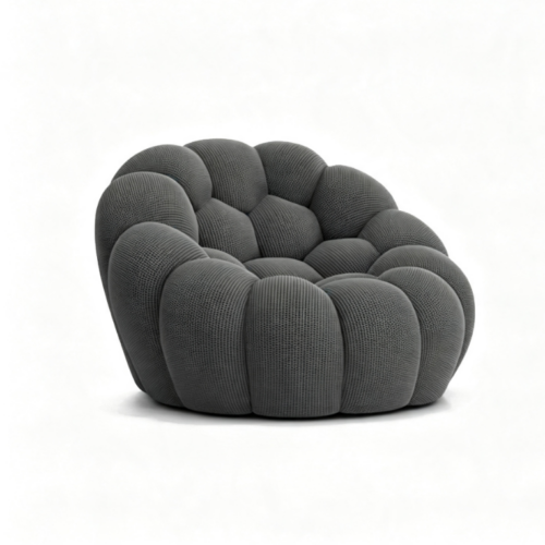Foldable curved fabric sofa - Living room furniture - QONKA HOME
