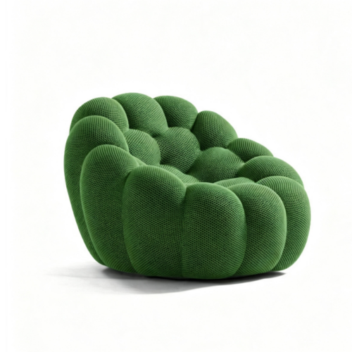 Foldable curved fabric sofa - Living room furniture - QONKA HOME