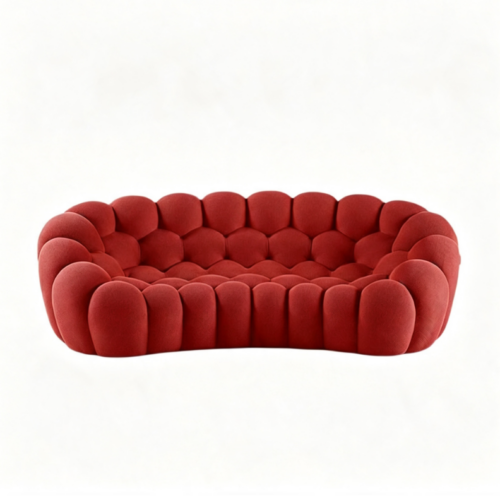 Foldable curved fabric sofa - Living room furniture - QONKA HOME