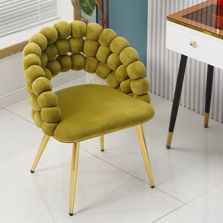 Bobble Back Velvet Dressing Chair - Living room furniture - QONKA HOME