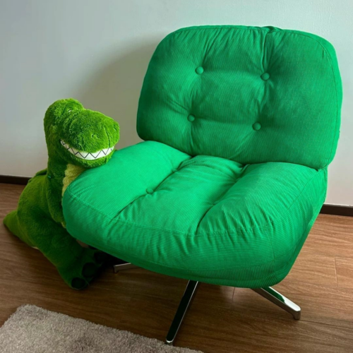 Corduroy Swivel Height Chair - Living room furniture - QONKA HOME