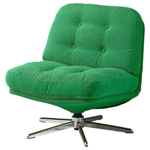 Corduroy Swivel Height Chair - Living room furniture - QONKA HOME
