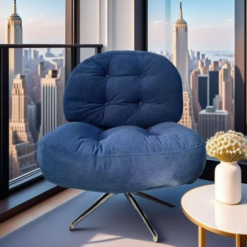 Corduroy Swivel Height Chair - Living room furniture - QONKA HOME