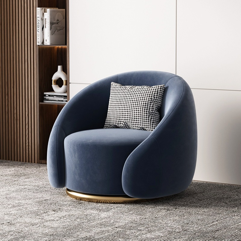Velvet Accent Leisure Armchair - Living room furniture - QONKA HOME