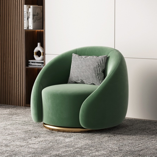Velvet Accent Leisure Armchair - Living room furniture - QONKA HOME