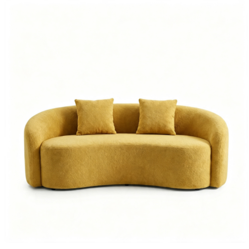 Vacuum Compressed Curved Teddy Sofa - Compressed sofa - QONKA HOME