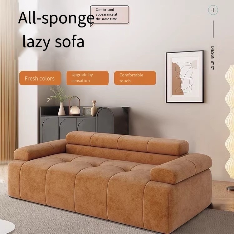 Vacuum Compressed All‑Sponge Lazy Sofa - Living room furniture - QONKA HOME