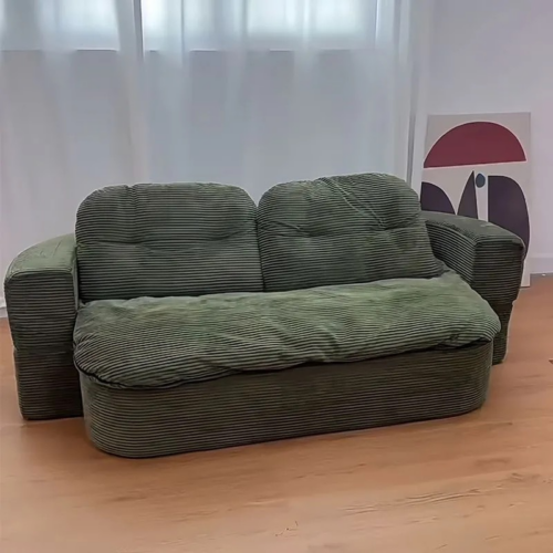 Folding bed for the lazy, corduroy fold-out sofa - Living room furniture - QONKA HOME